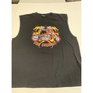 Vintage Coast 2 To Coast Choppers Twin Dragons Motorcycle T Shirt Sleeveless